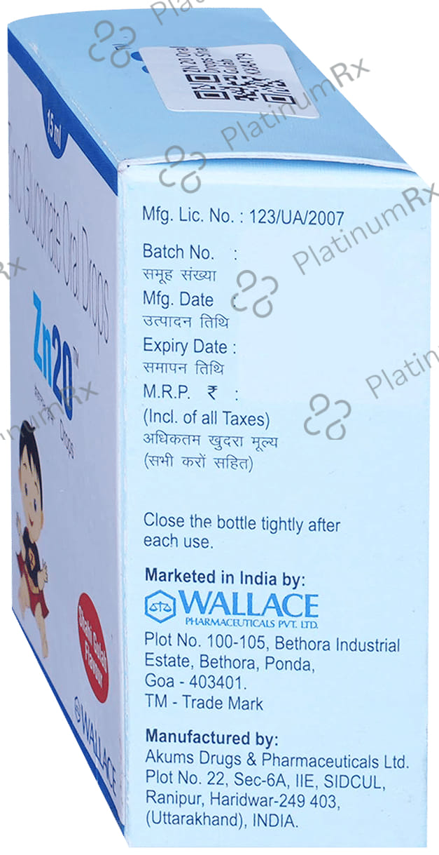 ZN 20mg Shahi Gulab Flavour Oral Drops 15ml