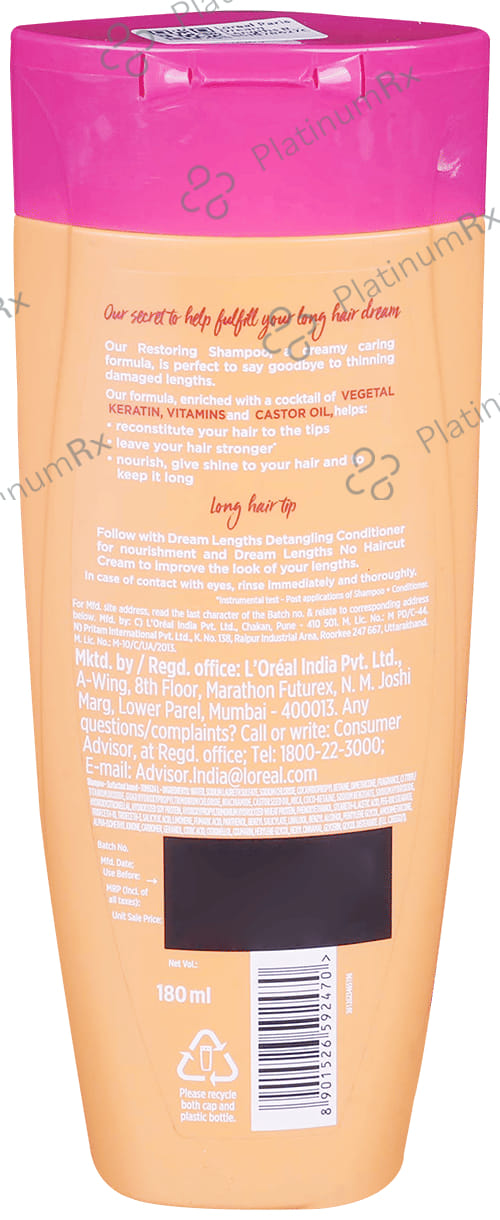 Loreal Paris Dream Lengths Restoring Shampoo 180 ml