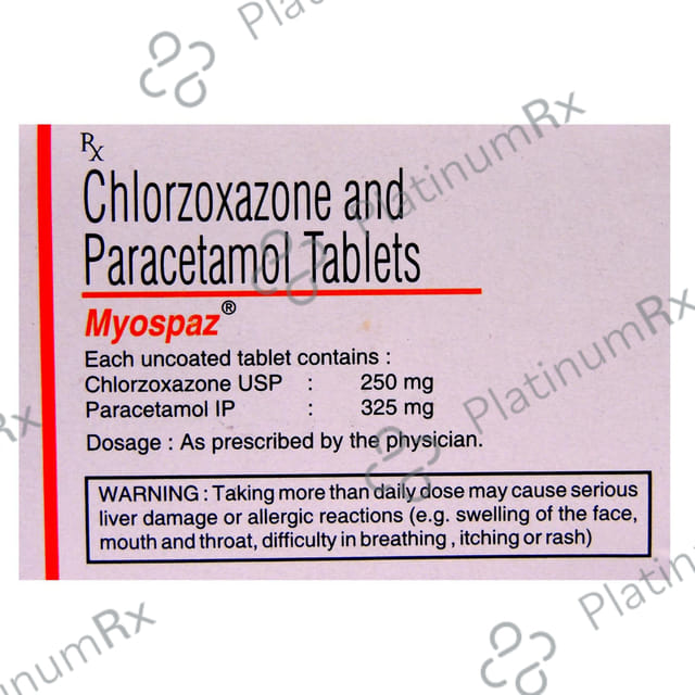 Myospaz 250/325mg Tablet 10s