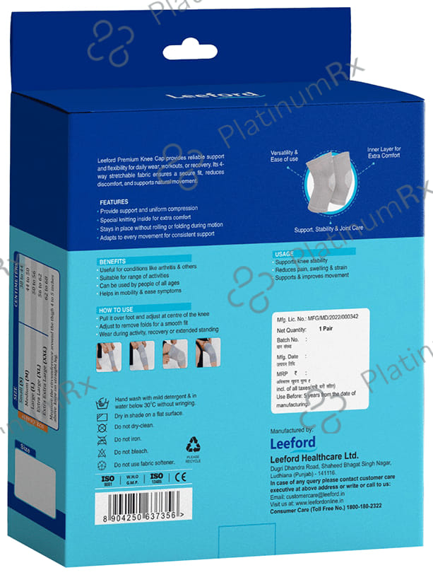Leeford Designer Knee Capsule Grey Medium