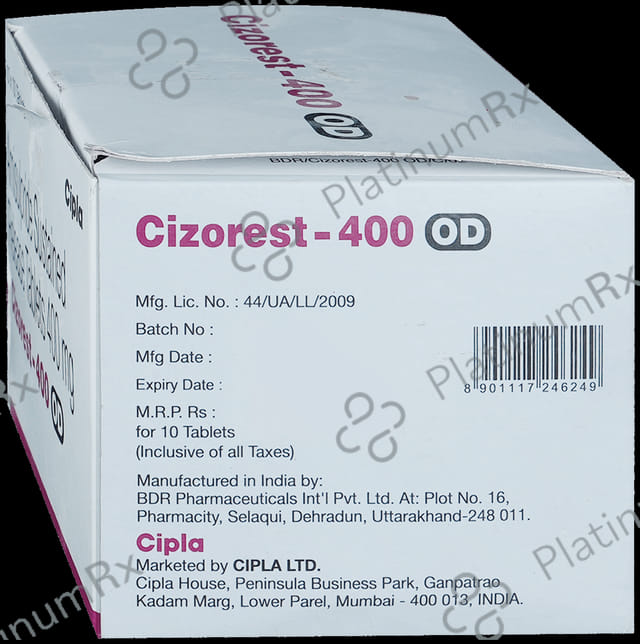 Cizorest 400mg OD Tablet SR 10s