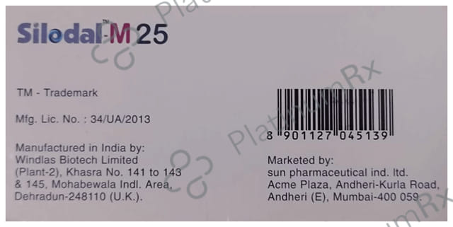 Silodal M 25/8mg Tablet 10s