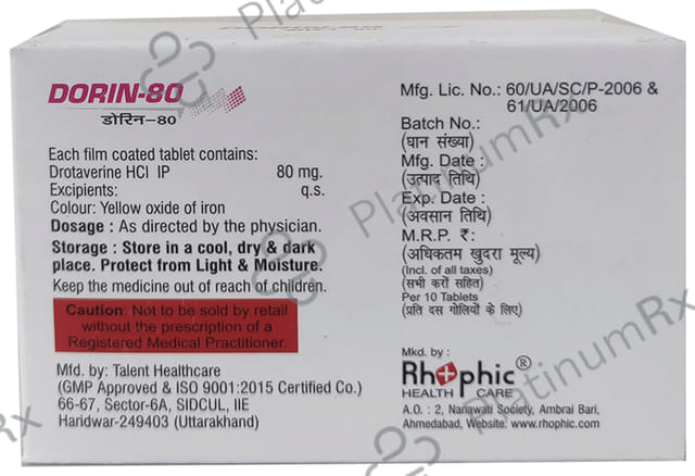 Dorin 80mg Tablet 10s