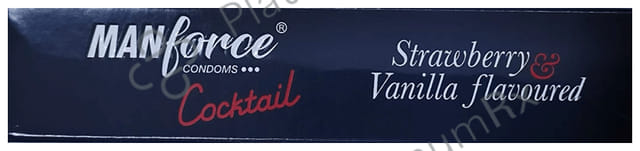 Manforce Dotted Ring Cocktail Strawberry & Vanilla Flavour Condom 10s