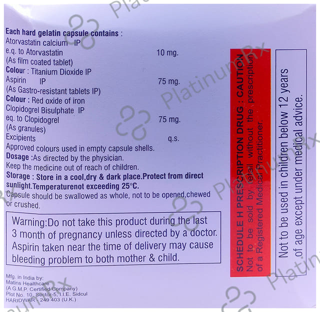 Atostol ASP Gold 10/75/75mg Capsule 10s