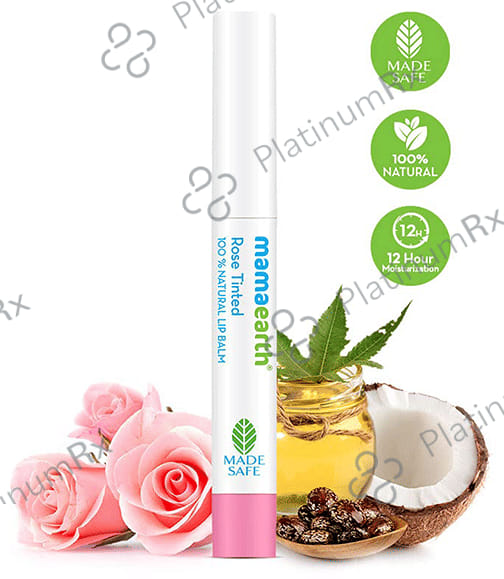 Mamaearth Rose Tinted 100% Natural Lip Balm