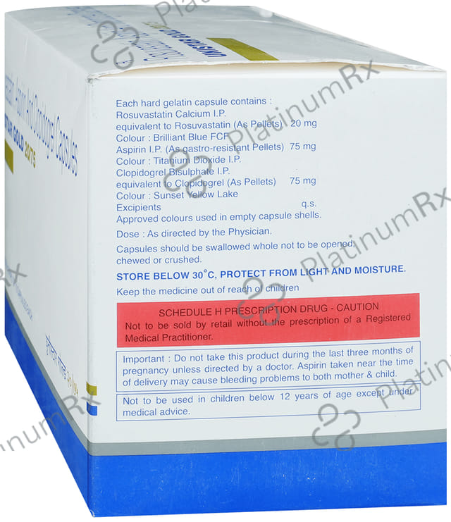 Unistar Gold 20/75/75mg Capsule 10s