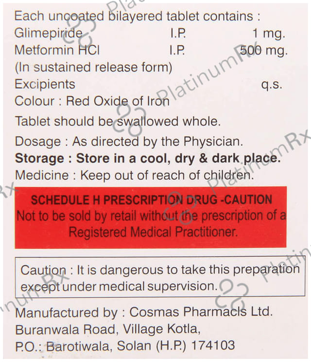 Defmet G 1/500mg Tablet SR 10s