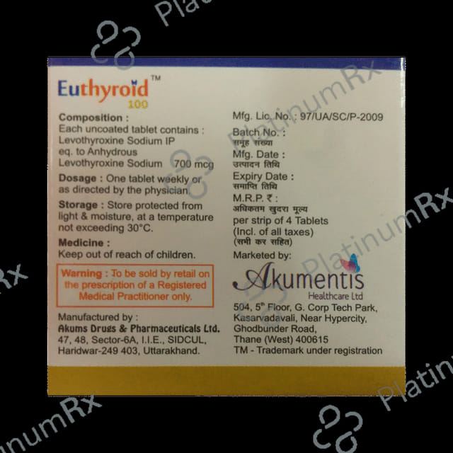 Euthyroid 100 Tablet