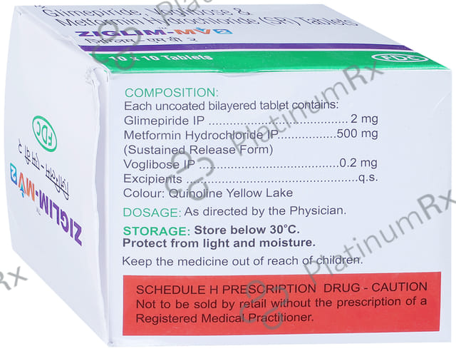 Ziglim MV 2/500/0.2mg Tablet 10s