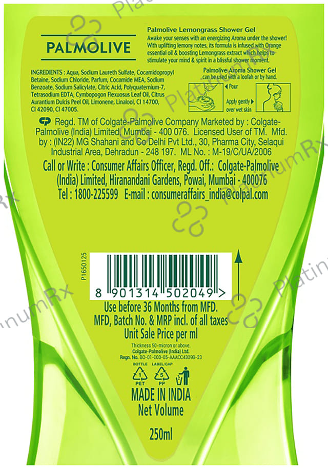 Palmolive Aroma Morning Tonic Bodywash Shower Gel 250 Body Wash