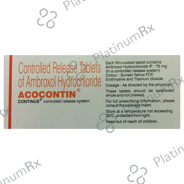 Acocontin 75mg Tablet CR 10s