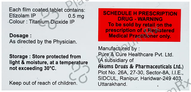 Etivin 0.5mg Tablet 10s