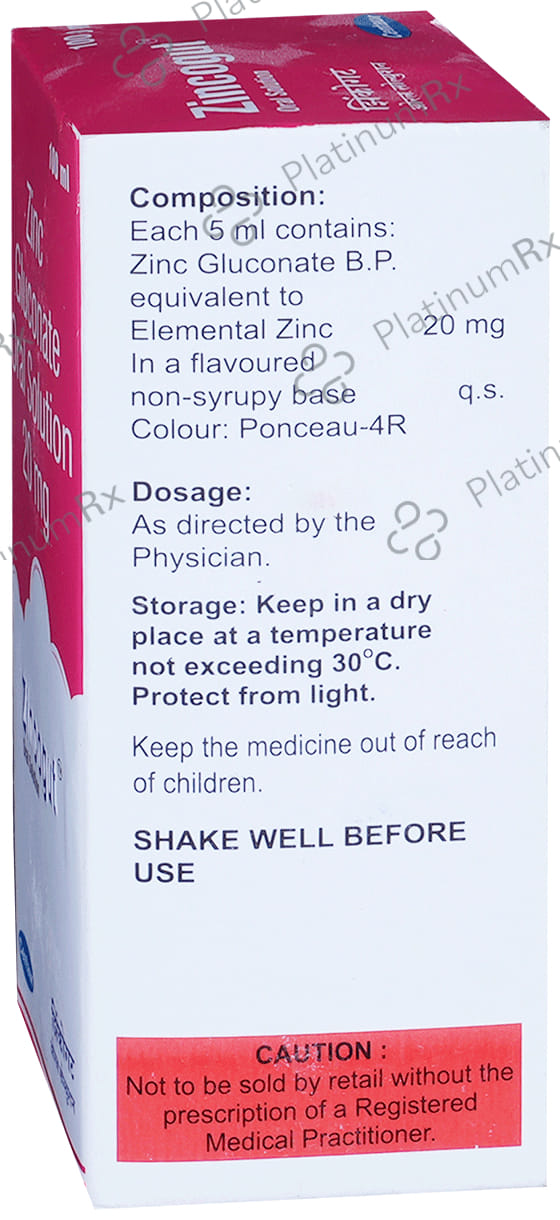 Zincogut 20mg Syrup 100ml