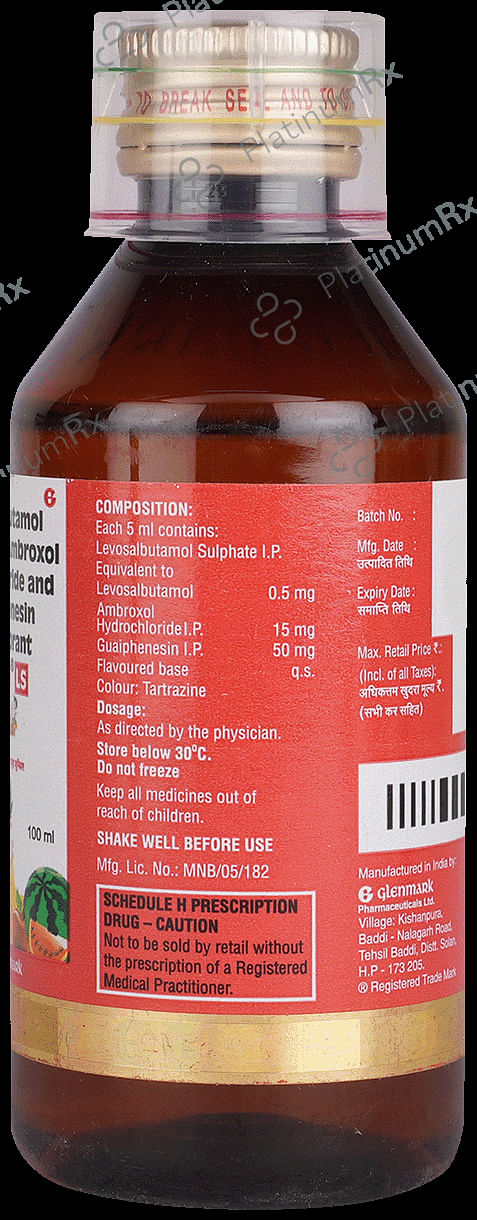 Ascoril LS Junior 15/50/0.5mg Syrup 100ml