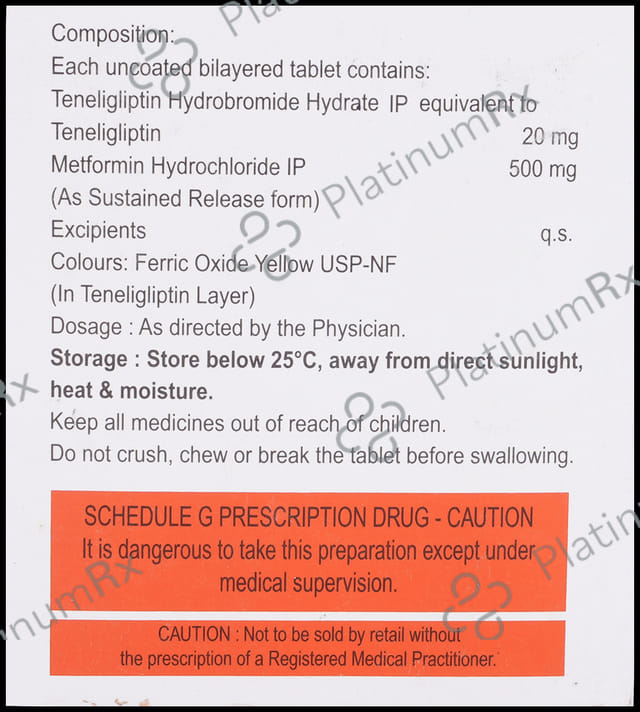 Tenepil M 500/20mg Tablet SR 10s