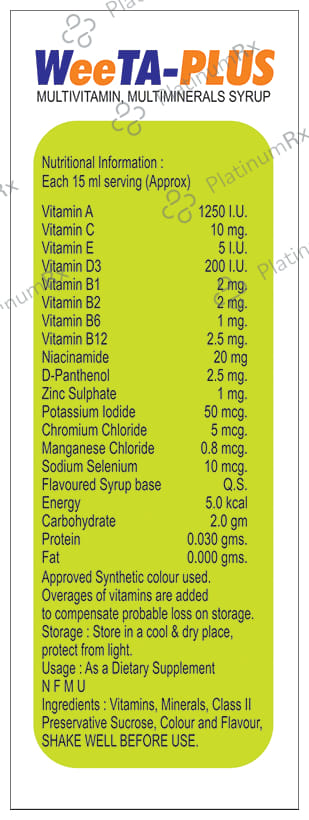 Weeta-Plus Syrup