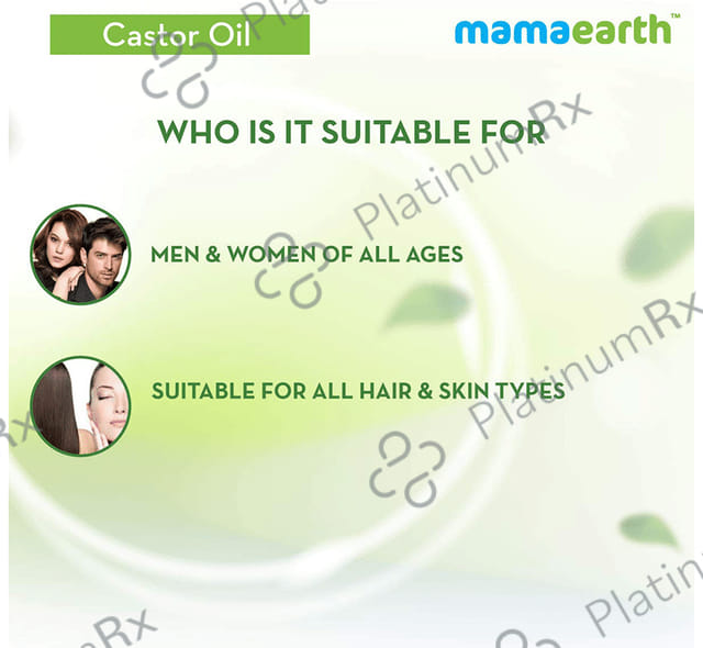 Mamaearth Cold-Pressed Castor Oil for Skin, Hair & Nails - Mineral Oil & Silicone-Free