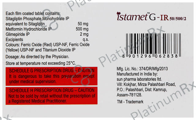 Istamet G IR 50/500/2mg Tablet 10s