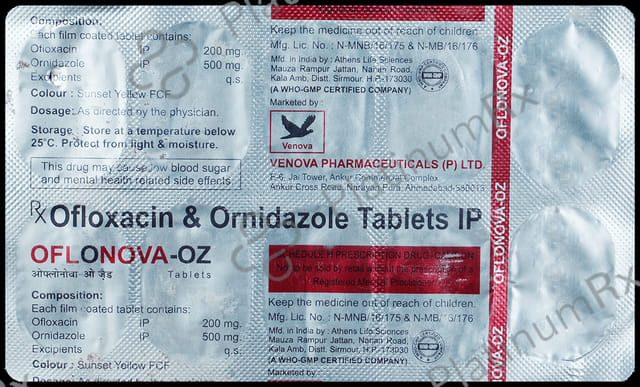 Oflonova OZ 200/500mg Tablet 10s