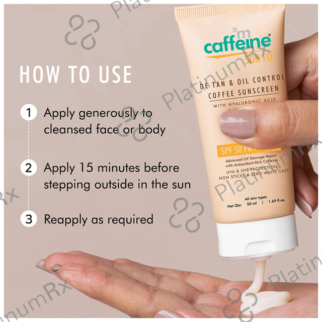 mCaffeine Naked & Raw Coffee Sunscreen SPF 50 PA++ Lotion 50ml