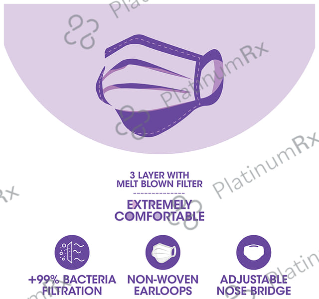Romsons Gs-6107 Dispo Guard Face Mask 3 Layer with Melt Blown Filter (50 Each) 6 units