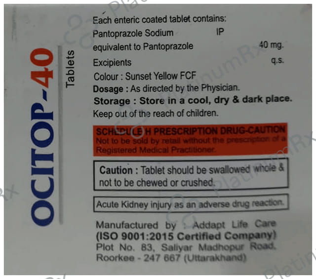 Ocitop 40mg Tablet 10s