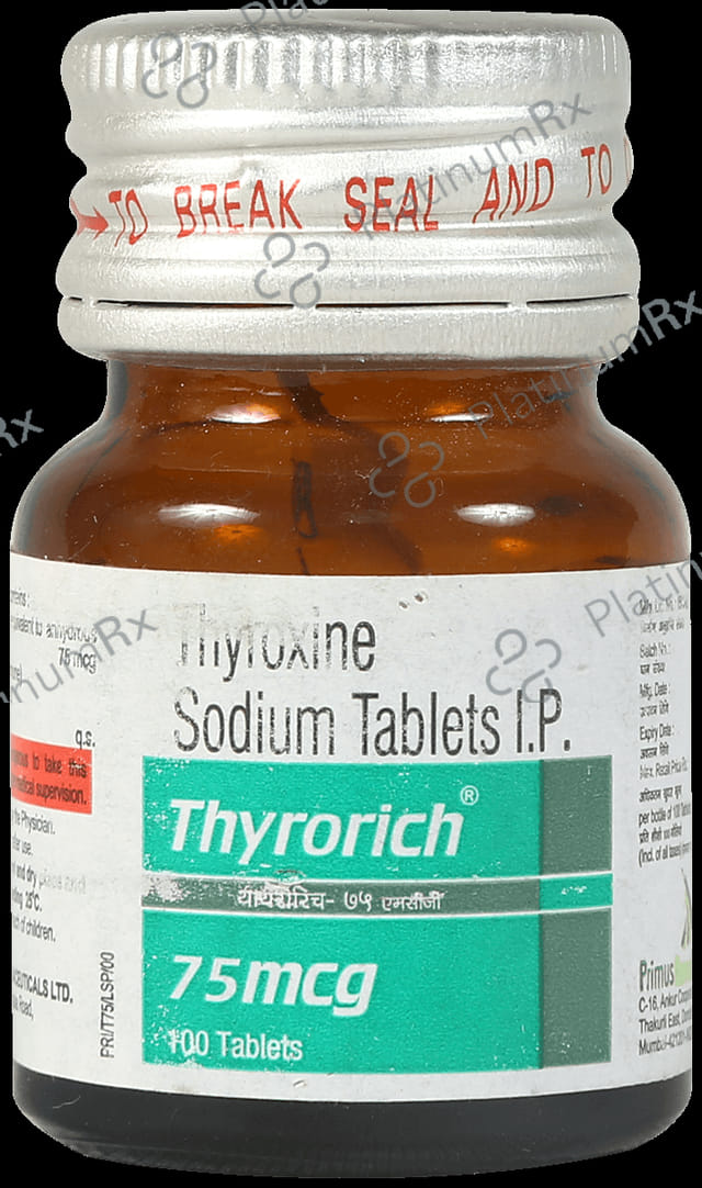 Thyrorich 75mcg Tablet 100s