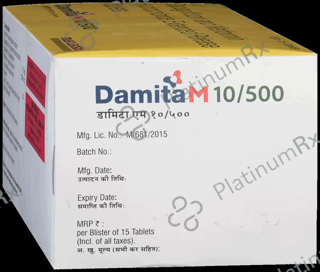 Damita M 10/500mg Tablet ER 15s