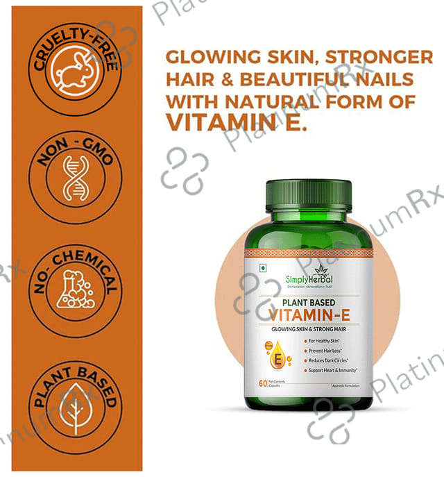 Simply 200mg Herbal Vitamin E Capsule 60s