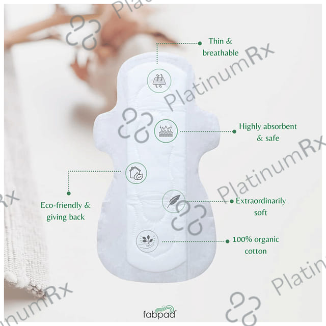 Fabpad Organic Cotton Sanitary Heavy Flow 10 pads