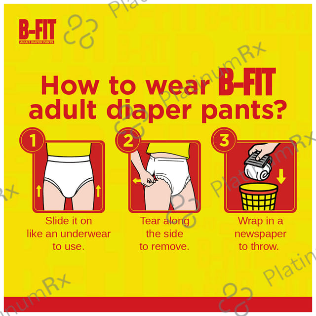 B Fit Adult Diaper Pants Medium 10s