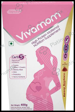 Vivamom High Protein Flavour Kesar Badam Powder 400gm