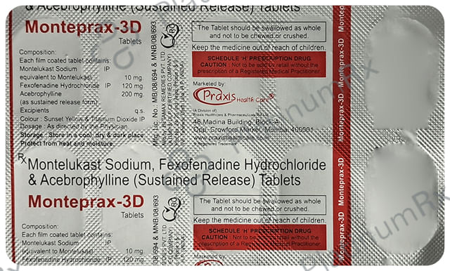 Monteprax 3D 200/120/10mg Tablet SR 10s