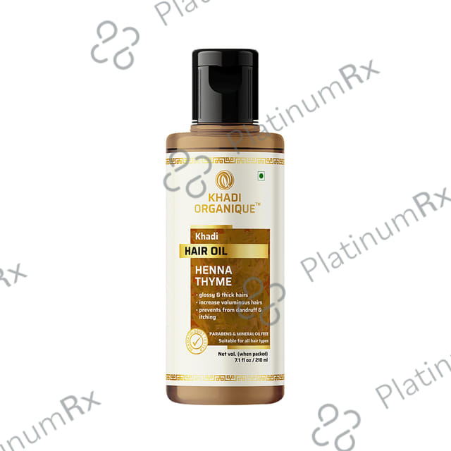 Khadi Organique Khadi Hair Oil Henna Thyme Paraben & Mineral Oil free