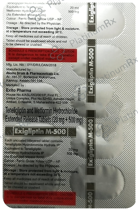 Exigliptin M 500 Tablet SR
