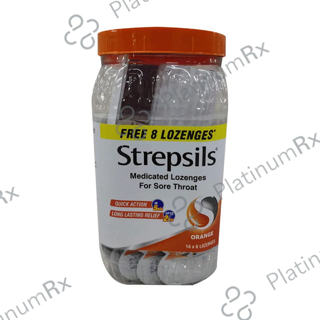 Strepsils Jar Orange Lozenges 128s