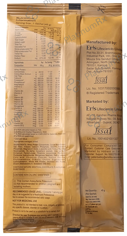Prototal Whey Protein Chocolate Flavour Powder 45gm