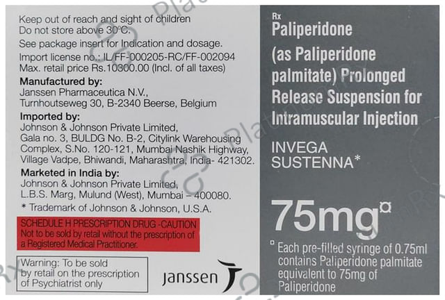 Invega Sustenna 75mg Injection