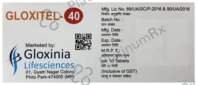 Gloxitel 40mg Tablet DT 10s