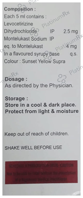 Delcon LM 2.5/4mg Syrup 60ml