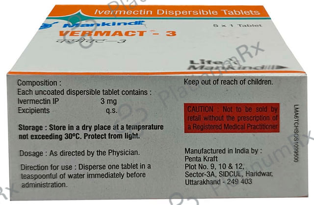 Vermact 3mg Tablet DT 1s