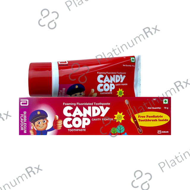 Candy Cop Foaming Fluoridated Bubblegum Flavour Toothpaste 70gm