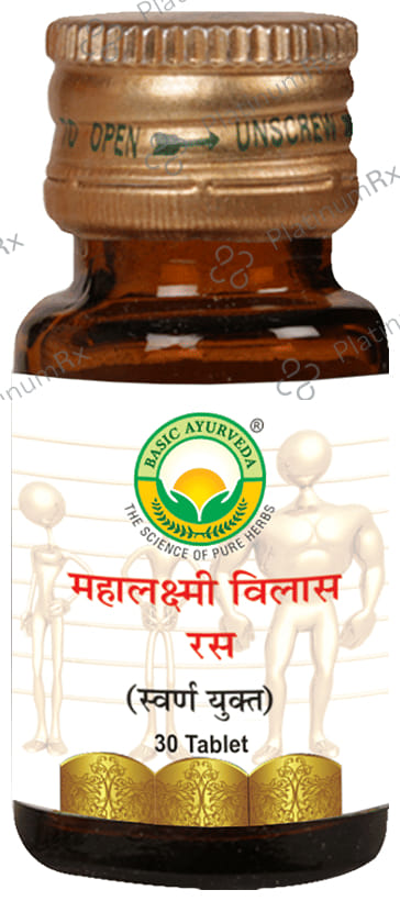 Basic Ayurveda Maha Laxmi Vilas Ras with Gold 30 tablets