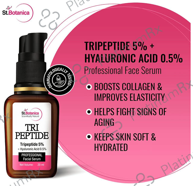 St.Botanica Tri Peptide 5% + Hyaluronic Acid 0.5% Professional Facial Serum