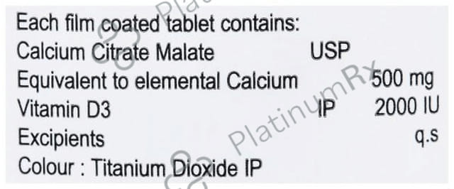 Calcinew 500mg/2000IU Tablet 30s