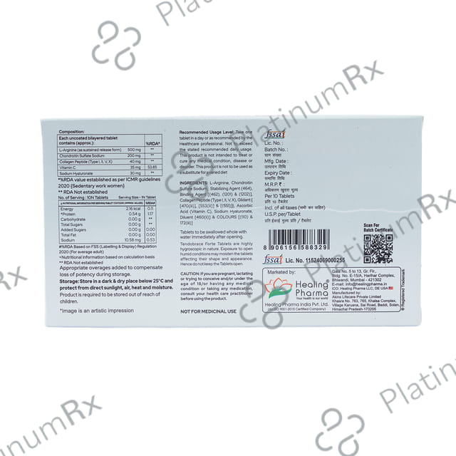 Tendobrace Forte 500/200mg Tablet 10s