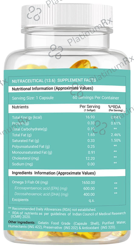 OSOAA Triple Strength Omega 3 Soft Gelatin Capsule 60s