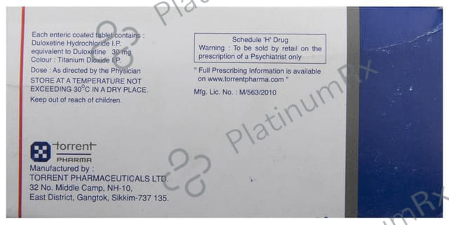 Symbal 30mg Tablet 10s