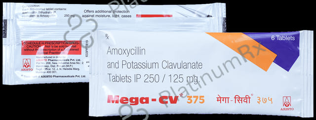 Mega CV 375 250/125mg Tablet 6s